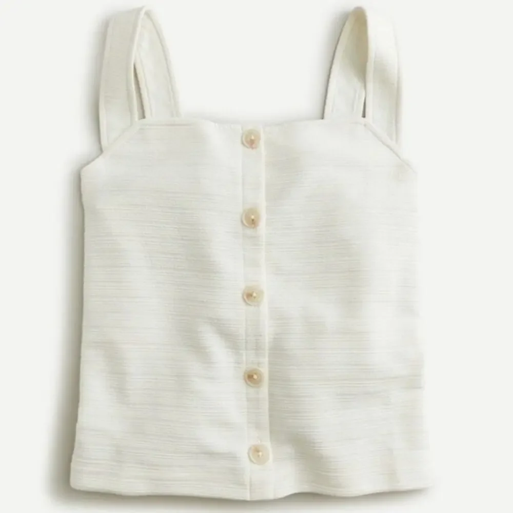 J. Crew Off White Textured Tank Size Small